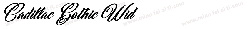 Cadillac Gothic Wid字体转换